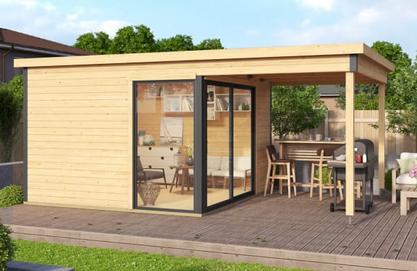  Lasita Maja Gartenhaus Domeo 2 unbehandelt