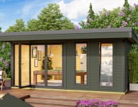 Lasita Maja Gartenhaus Domeo 8 Grüngrau