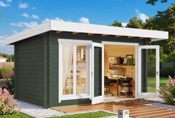 Lasita Maja Gartenhaus Dorset 71 grüngrau