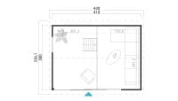 Lasita Maja Gartenhaus Murano 2 Grundriss