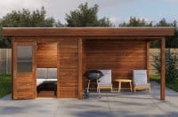 Lugarde Gartenhaus Bremen 538 x 250 cm braun