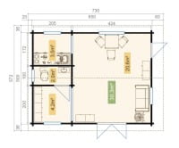 Gartenhaus Volta von Lasita Maja Grundriss