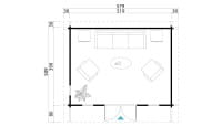 Lasita Maja Pultdach Gartenhaus Barbados 5 Grundriss