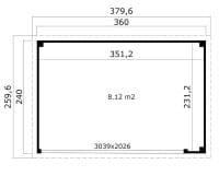 Lasita Maja Gartenhaus Austin 3 Grundriss