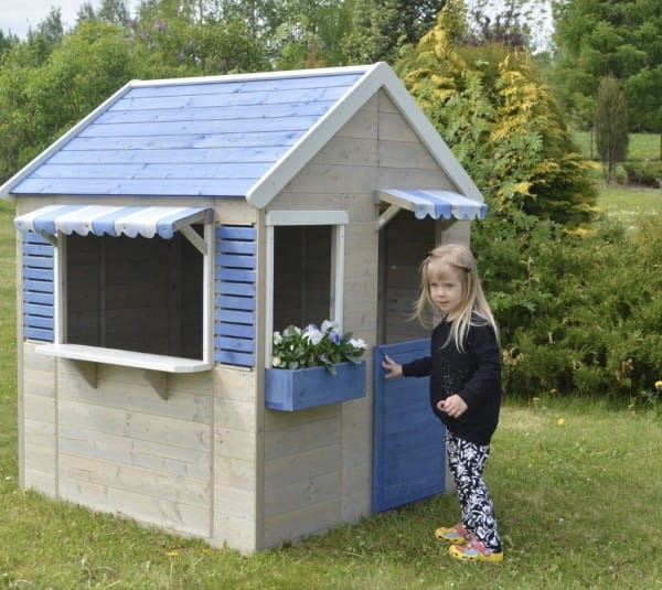 Wendi Toys Kinderspielhaus Delfin Kaufmannsladen Kiosk Kaufladen inkl. Markisen