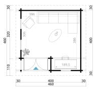 Gartenhaus Dingwall Grundriss