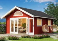 Lasita Maja Garten- und Freizeithaus Caroline 2.3 mit Schlafboden schwedenrot