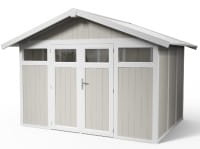 Kunststoff Gartenhaus Utility V 7,5 von Grosfillex weiss/graugrün