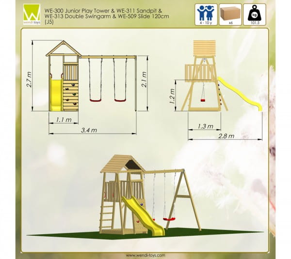 Wendi Toys Spielturm Pinguin Masse