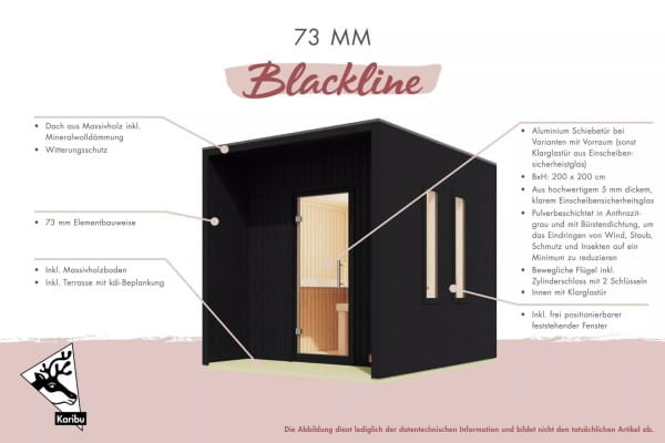 Spezifikationen: Karibu Gartensauna Catalina