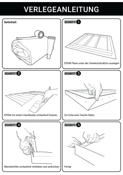 BAUDICHT Fundament Gartenhausabdichtung Set