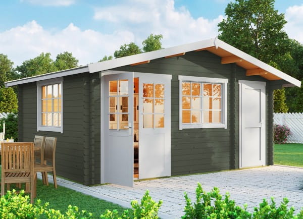 Gartenhaus Borkum 6 grüngrau von Lasita Maja