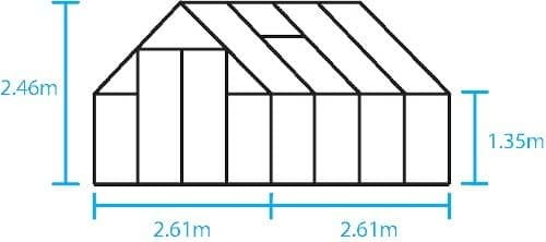 Halls Gewächshaus Qube - 3,9 m²