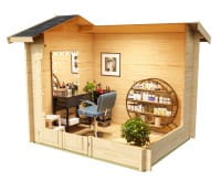 Lasita Maja Holz-Gartenhaus Alex Mini 200 x 250 cm Innenansicht