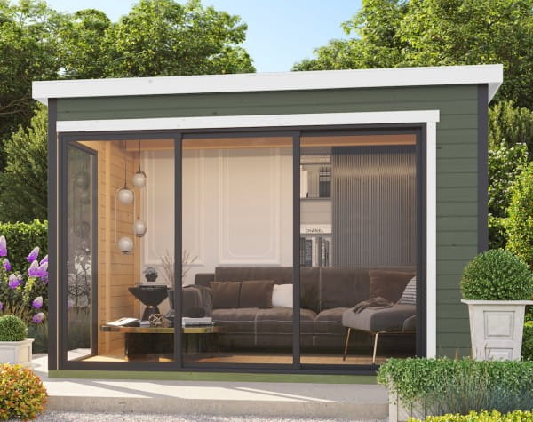 Lasita Maja Gartenhaus Austin 5 grüngrau