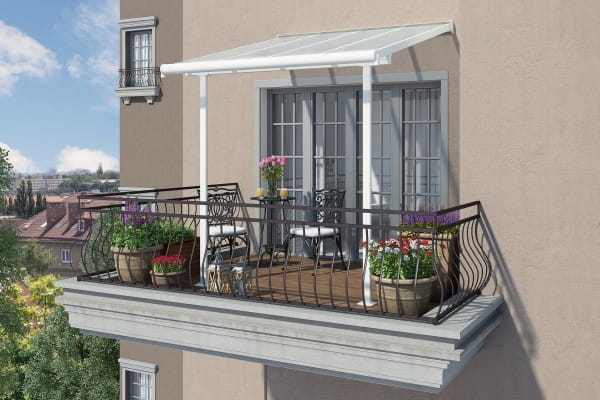 Palram Terrassenüberdachung weiss 230 x 230 cm
