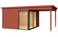  Lasita Maja Gartenhaus Domeo 2 Schwedenrot