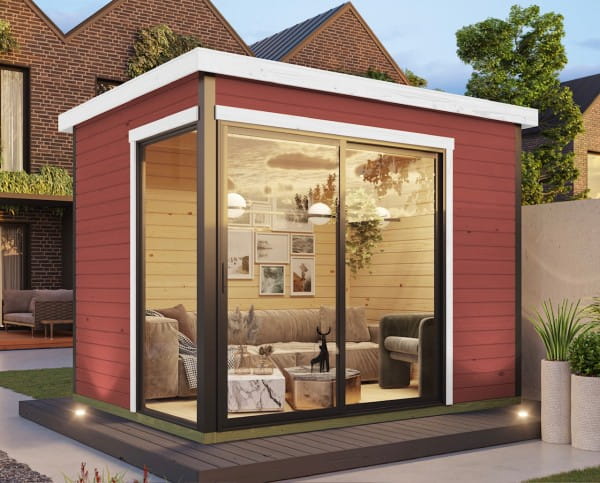 Lasita Maja Gartenhaus Austin 1 schwedenrot
