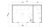 Lasita Maja Gartenhaus Sizilien 2 Grundriss