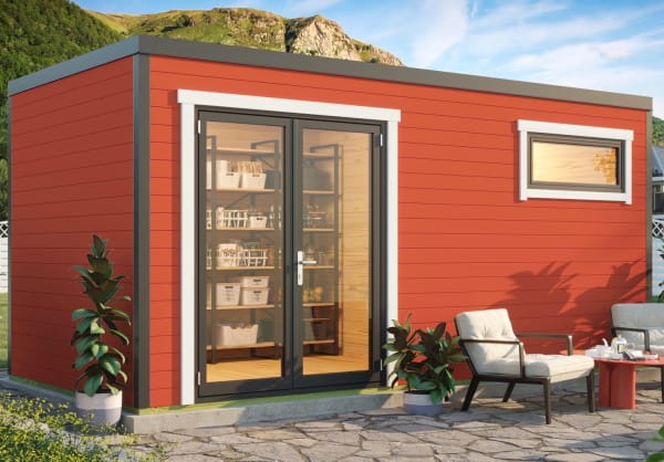 Lasita Maja Gartenhaus Sardinia 3 schwedenrot