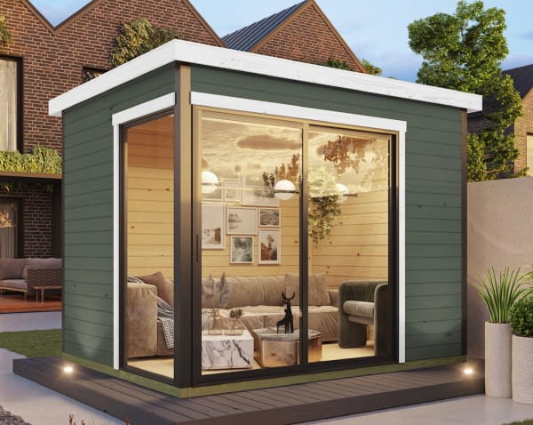 Lasita Maja Gartenhaus Austin 1 grüngrau