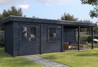 Lugarde Gartenhaus Hagen 764 x 250 cm schwarz