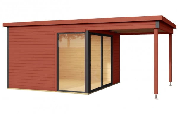  Lasita Maja Gartenhaus Domeo 2 Schwedenrot