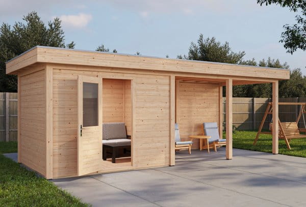 Lugarde Gartenhaus Duisburg 676 x 250 cm unbehandelt