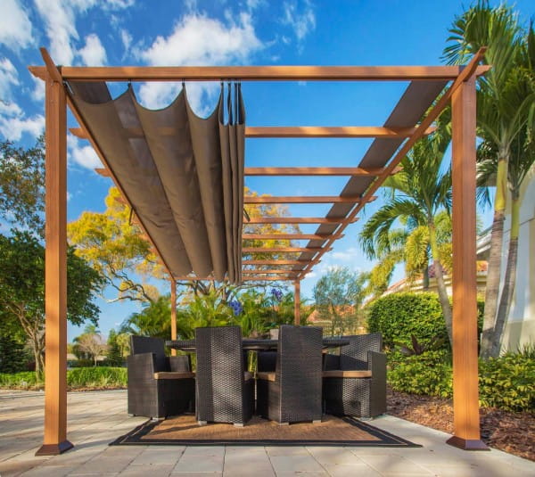 Paragon Outdoor Aluminium Pavillon Gazebo Florenz 11x16 hellbraun 350 x 505 cm