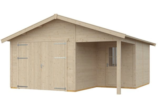 Skan Holz Holzgarage Varberg 2 unbehandelt