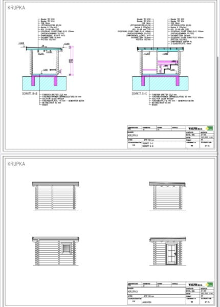 Gartensauna Grenoble von Walfer Grundriss