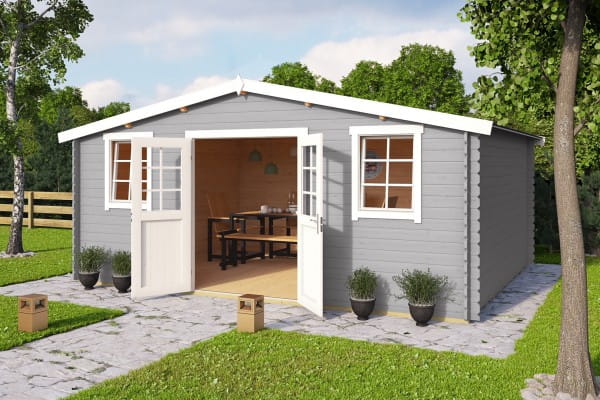 Lasita Maja Gartenhaus Wels 5 lichtgrau
