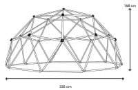 Lifetime Klettergerüst Geodome grün/bronze 335 x 168 cm