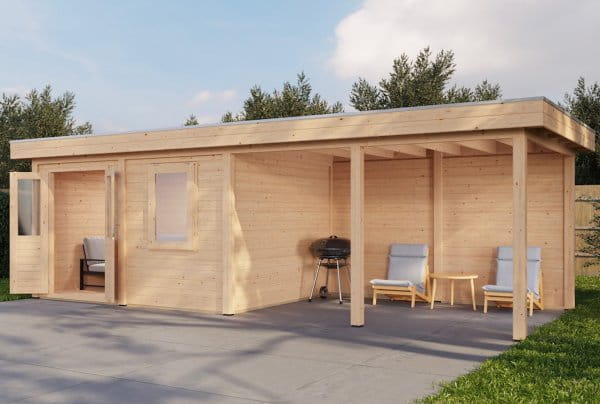 Lugarde Gartenhaus Oldenburg 764 x 300 cm unbehandelt