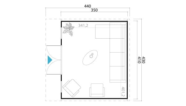 Lasita Maja Gartenhaus Sizilien 1 Grundriss