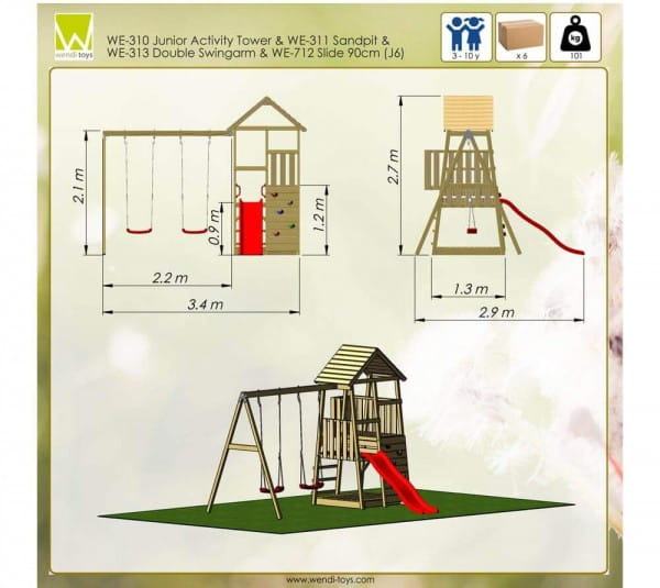 Wendi Toys Spielturm Salamander Masse