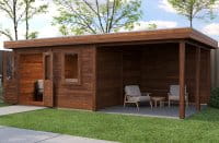 Lugarde Gartenhaus Regensburg 676 x 388 cm braun