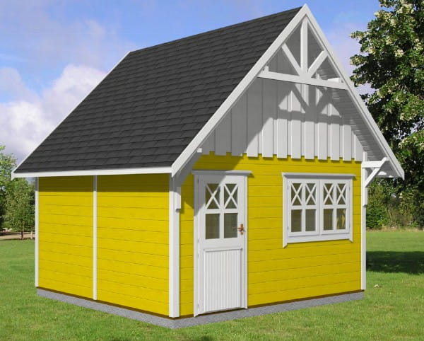Schwedenhaus 4 mit Klöntür Sockelmaß: 390 x 390 cm