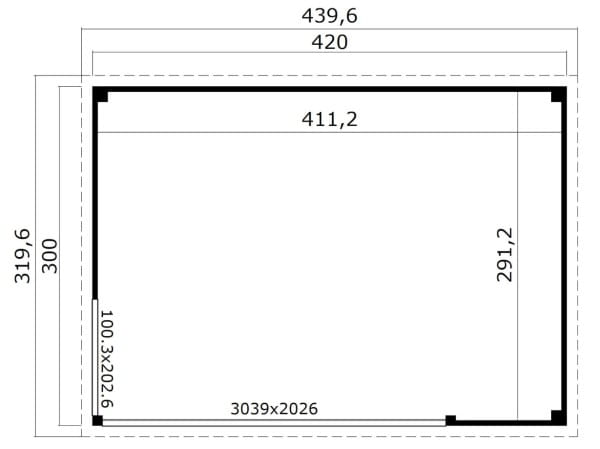 Lasita Maja Gartenhaus Austin 6 Grundriss