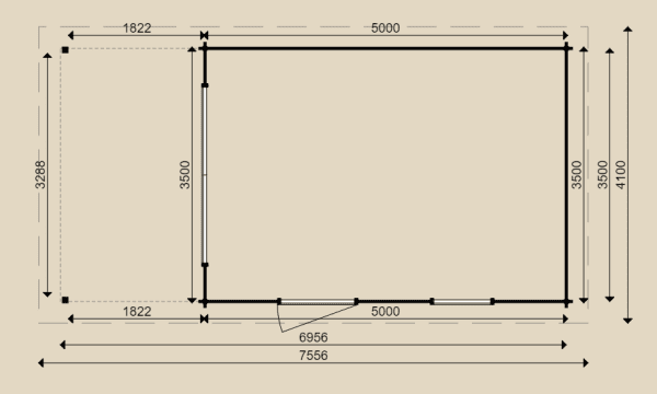 Woodpro Holzgarage 26490 Masse