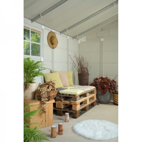 Grosfillex Kunststoff Gartenhaus Deco H 11 Innenansicht