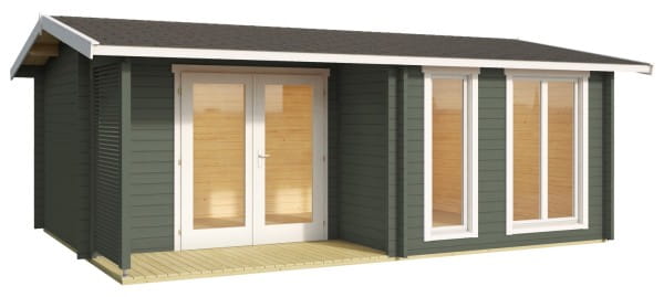 Lasita Maja Gartenhaus Brighton 44 grüngrau