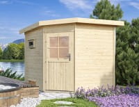 Karibu Gartensauna Heikki 231 x 231 cm naturbelassen