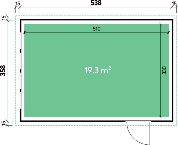 Telluria Garage aus Metall Classico 3654 Grundriss