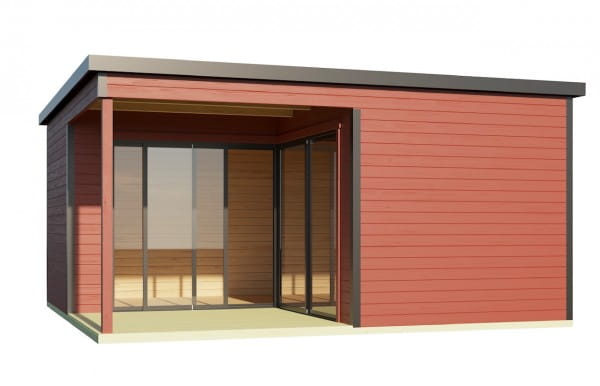 Lasita Maja Loggia Gartenhaus Domeo 6 Schwedenrot