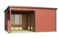 Lasita Maja Loggia Gartenhaus Domeo 6 Schwedenrot