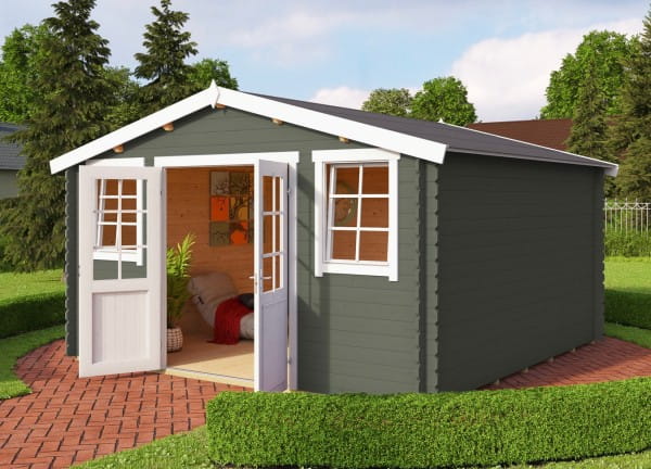 Lasita Maja Gartenhaus Wels 4 grüngrau