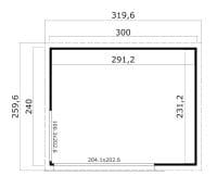 Lasita Maja Gartenhaus Austin 1 Grundriss