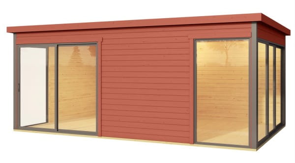 Lasita Maja Gartenhaus Domeo 3 Schwedenrot