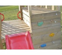 Wendi Toys Spielturm Salamander Stelzenhaus Kletterturm inkl. Rutsche & Kletterwand